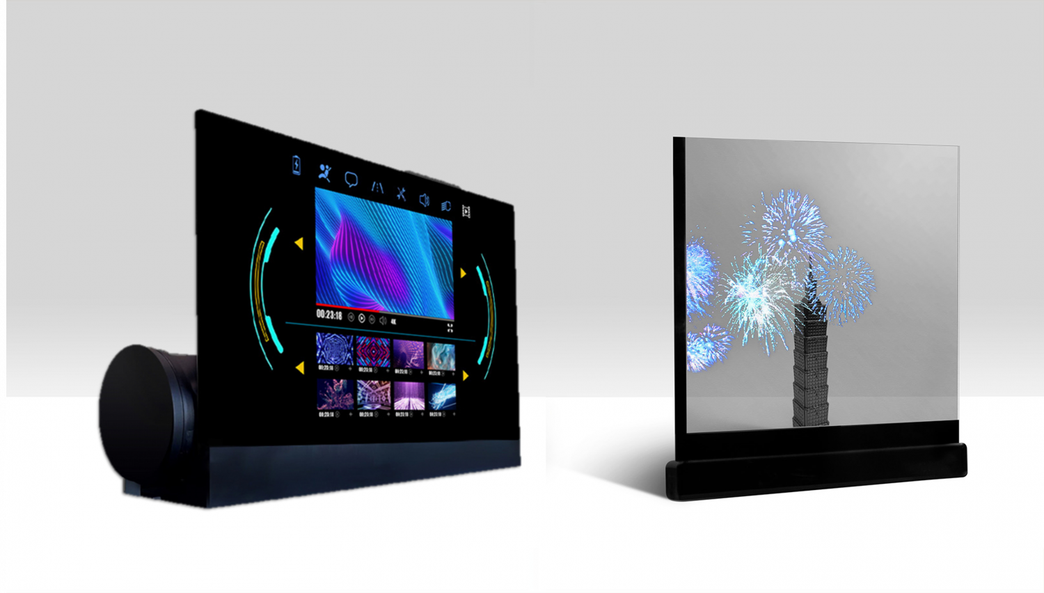 可捲式、折疊性、高透明